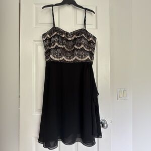 City Chic strapless lace lined evening mini dress size small-plus sized